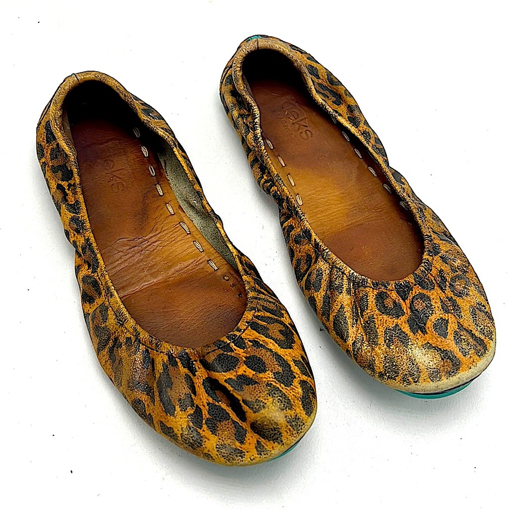 Tieks leopard print flats size 8